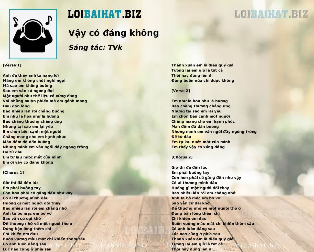 Vậy có đáng không