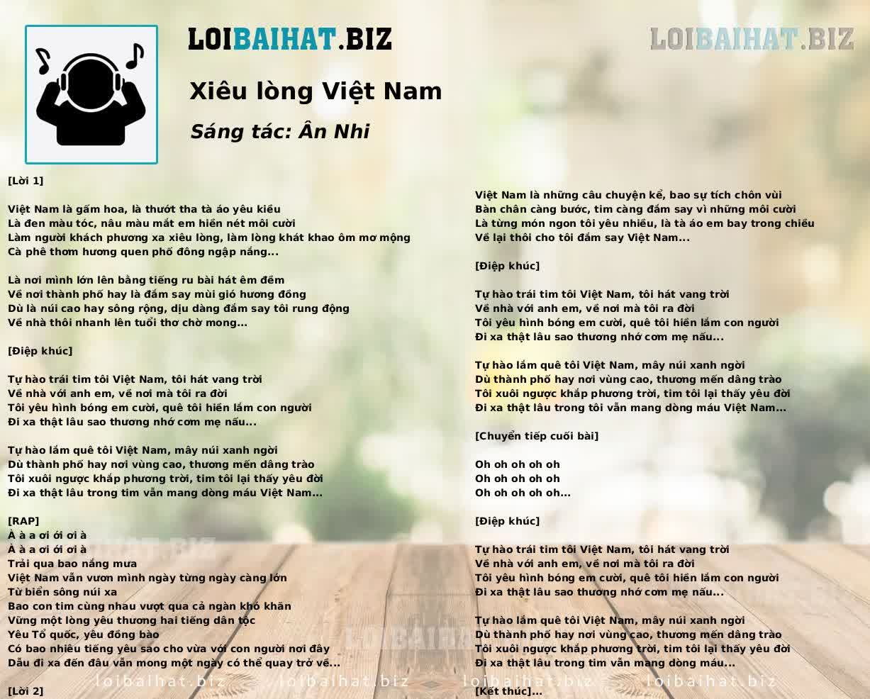 Xiêu lòng Việt Nam