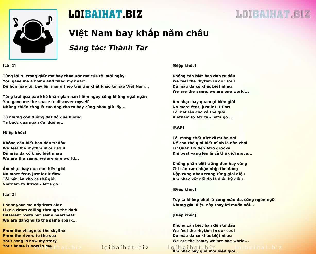 Việt Nam bay khắp năm châu