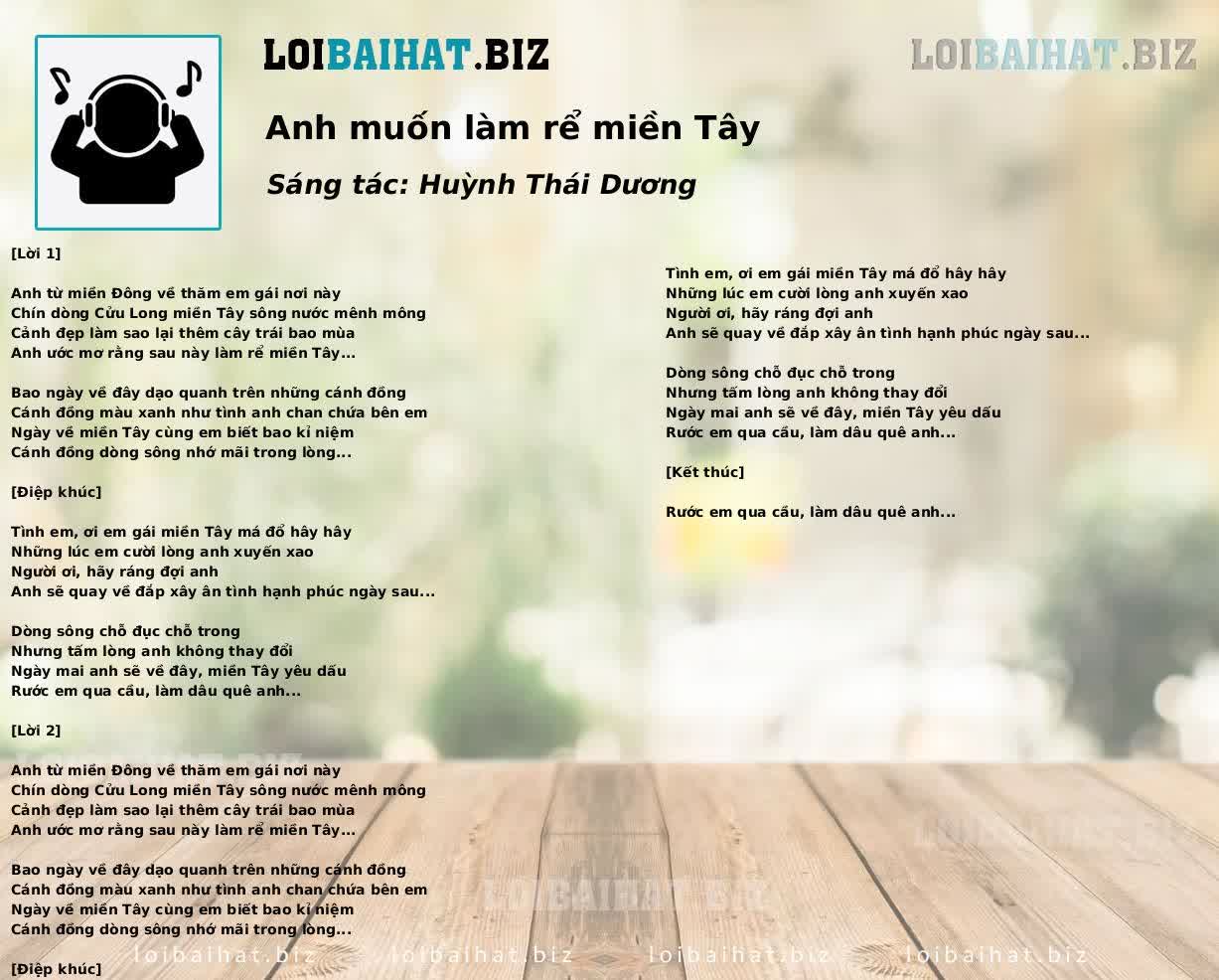 Anh muốn làm rể miền Tây