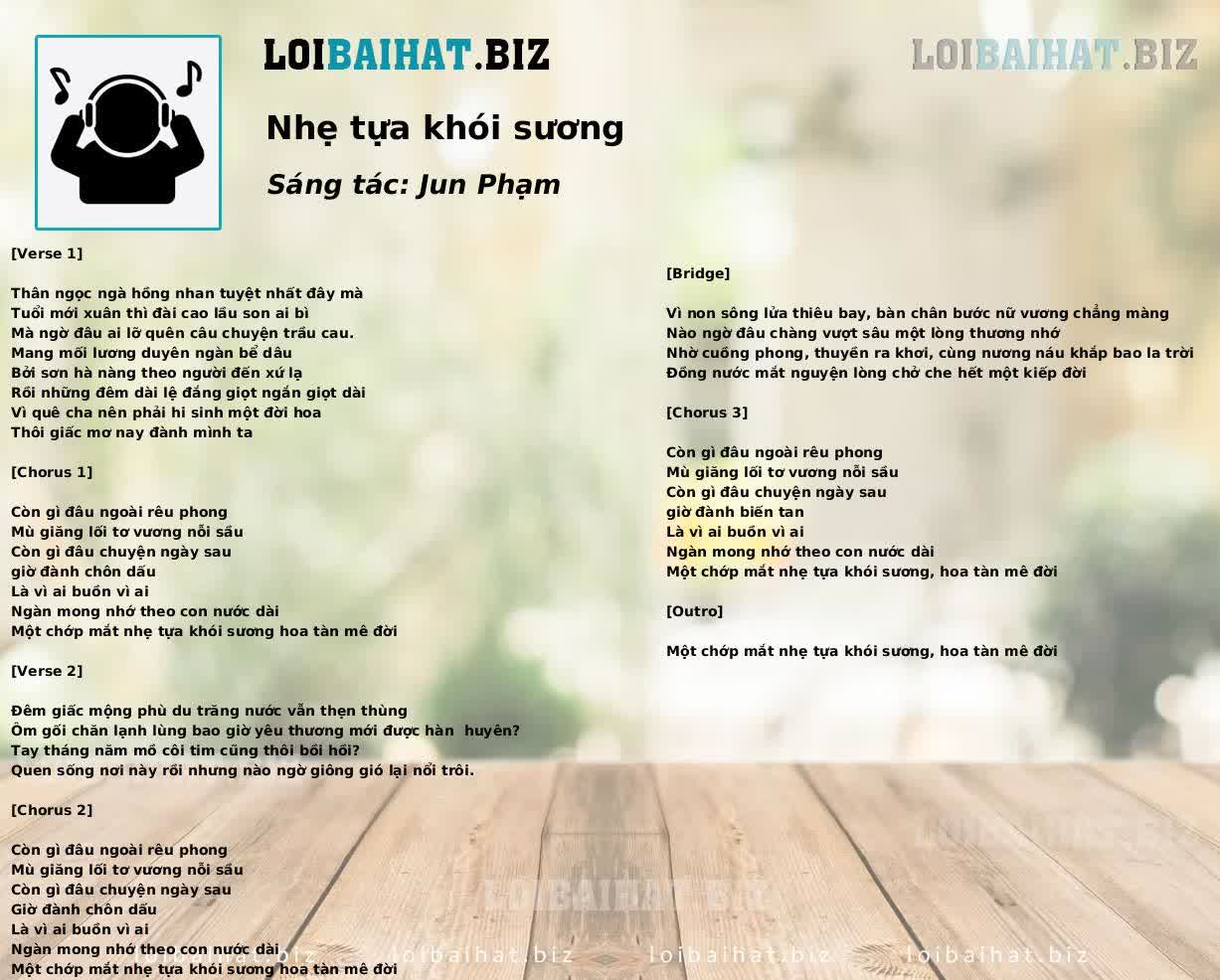 Nhẹ tựa khói sương