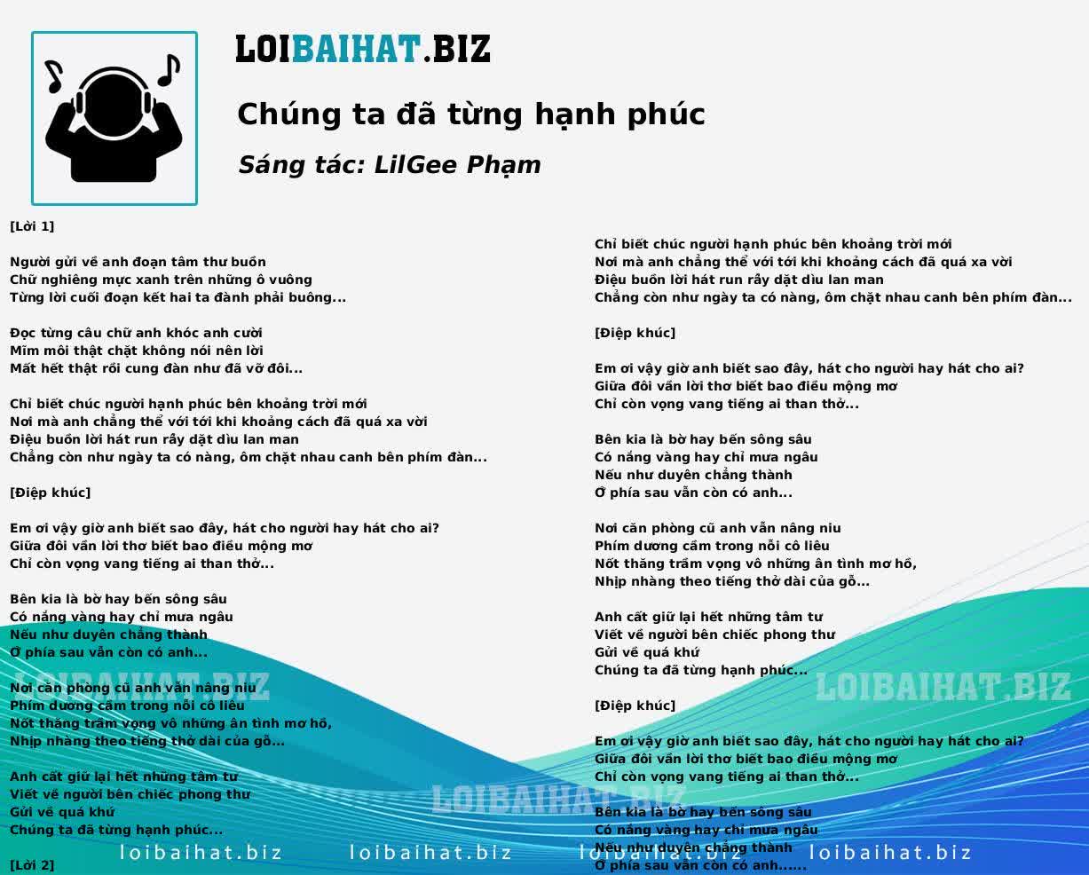 Chúng ta đã từng hạnh phúc
