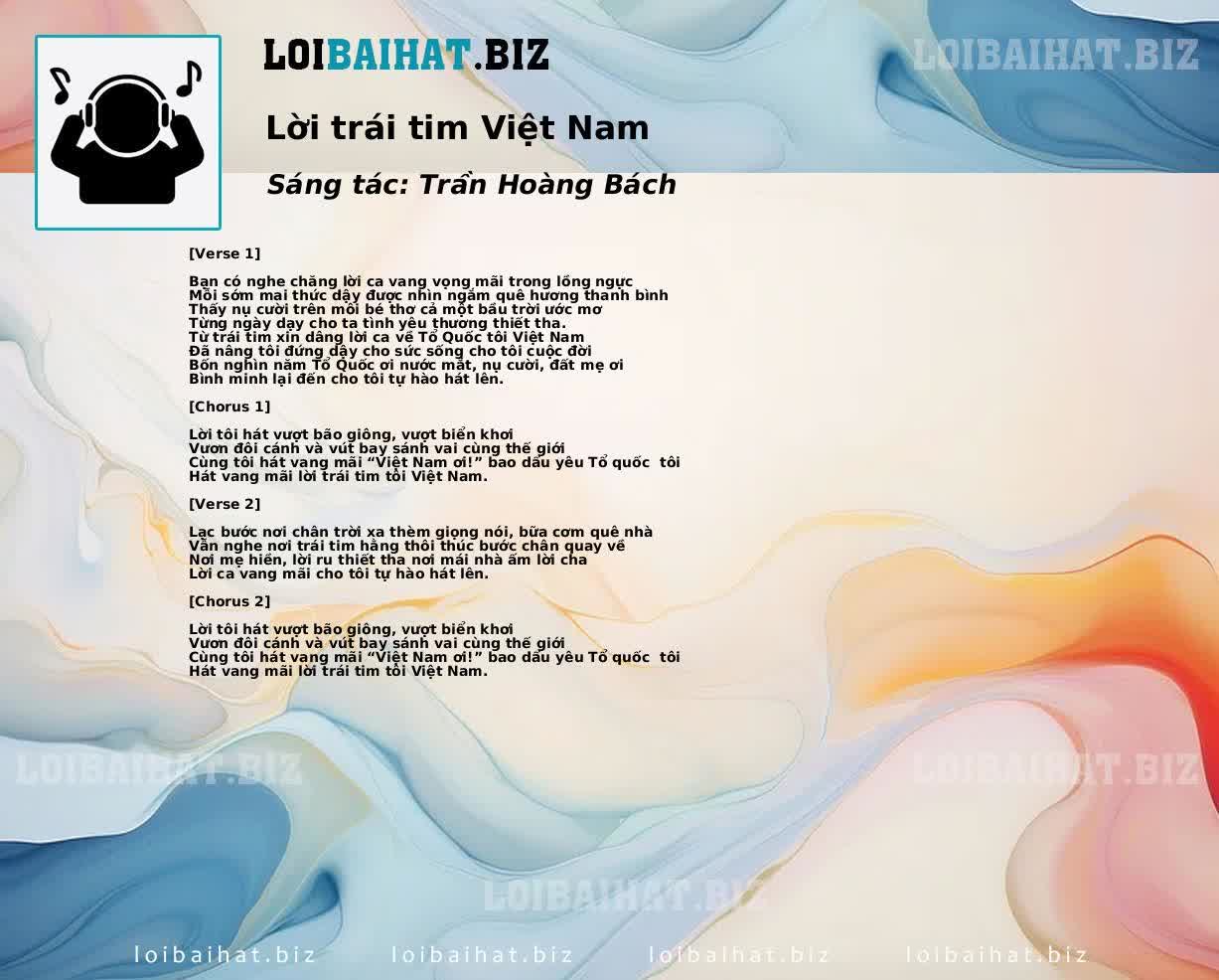 Lời trái tim Việt Nam